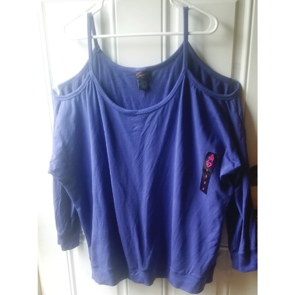 torrid Sweaters - Torrid Cold Shoulder Blue Sweater